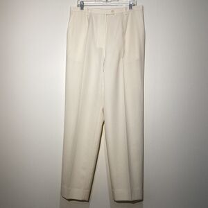 Pendleton Cream Straight-Leg Dress Trousers